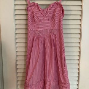 AE pink seersucker mini dress